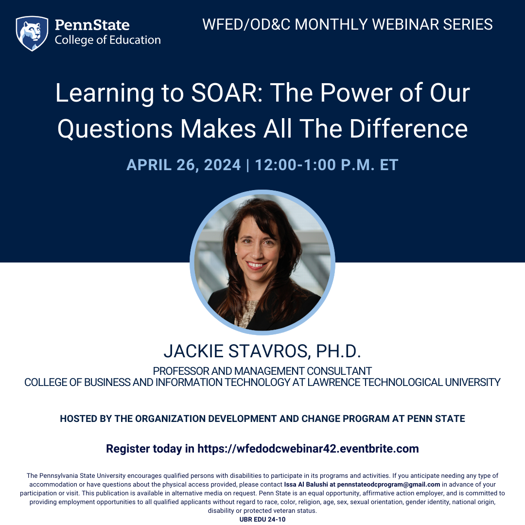 Webinar 42. Learning to SOAR: The Power of Our Questions Markes All The Difference