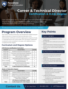 Certification & M.Ed. Degree  